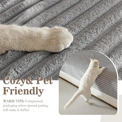MYSKY HOME 100% Waterproof Couch Cover, Couch Covers for Dogs Washable, Non Slip Couch Covers for 2 Cushion Sofa Pet Friendly, Sofa Covers Furniture Protector, Dog Bed Cover, Light Grey, 35"x63"