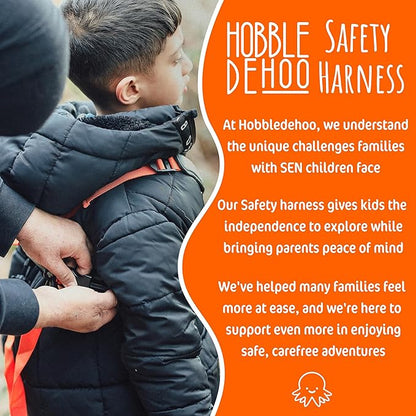 Hobble De Hoo Autism Safety Harness with leash for Kids 2–7 | Walking Safety Vest with Grab Handles for Wandering Prevention