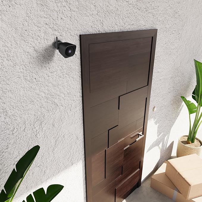 Feit Electric Plug-in Outdoor Security Camera, 2K HD, Advance Motion Detection, 2.4GHz Wi-Fi, 30ft. Night Vision, 2-Way Audio, Micro SD Card Storage, AI-Powered Smart Alerts, Always-On Wired Power