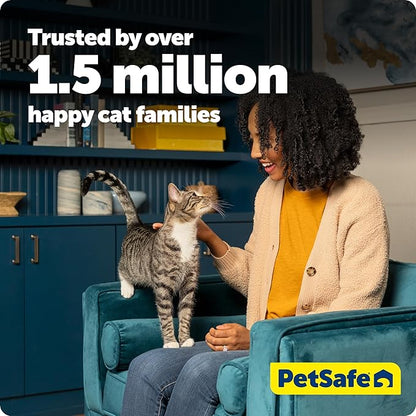 PetSafe ScoopFree Crystal Smart Automatic Litter Box - Uncovered Motion-Sensing Cat Box with Integrated Health Counter & App - Includes 1 Disposable Crystal Litter Tray