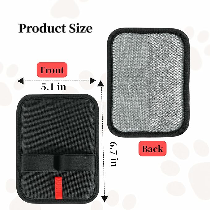 Pet Hair Remover,Static Electricity Grooming Mitt Tool,Machine-Washable for Dog Cat Hair Effortless Lint & Fur Remover for Couch,Carpet,Furniture & Car Seat（2PCS ）