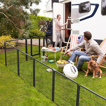 Yaheetech Dog Playpen Indoor, Extra Wide Outdoor Dog Fence Foldable Pet Puppy Exercise Pen for Yard/Garden/RV Camping, 16 Panels 40 Inch Height x 32 Inch Width