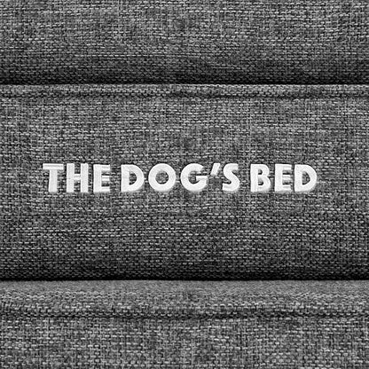 The Dog’s Bed Orthopedic Memory Foam Dog Bed with Bolsters for XL Dogs, Waterproof Washable Cover, Anti-Slip Base, Calming Surface – CertiPUR-Certified Foam, Largeinen Fabric, Grey Linen, XL