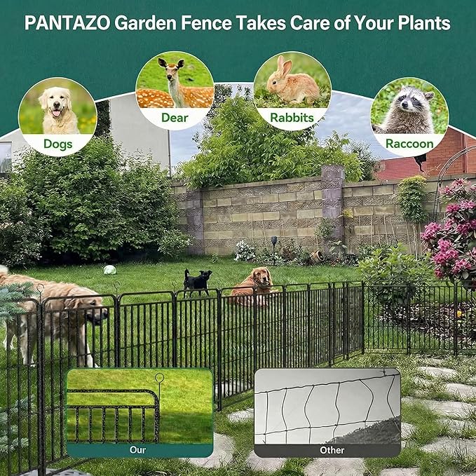 Dog Playpen Outdoor 32 Panels 32'' Rustproof Metal Dog Fence with Gate Small Medium Portable Large Dog Play Pen 72FT, 192 Sq.ft for RV Camping, Trips, Play Yard