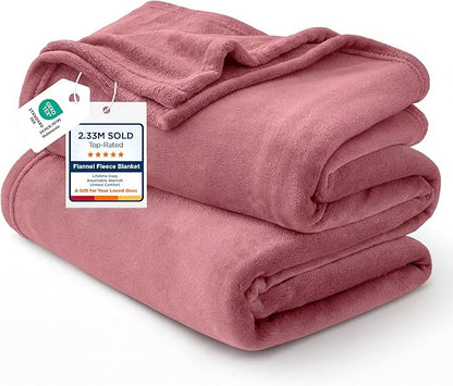 Bedsure GentleSoft Fleece King Size Blankets for Bed Dusty Rose - Soft Lightweight Plush Cozy Fuzzy Luxury Microfiber, 108x90 inches