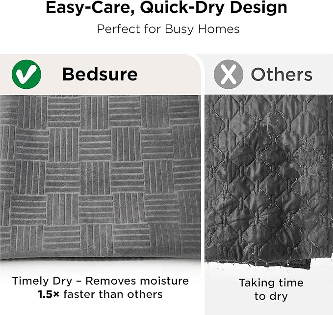 Bedsure Waterproof Couch Cover for Dogs Washable - Waterproof Blanket for Couch Sofa Cozy, Lightweight Furniture Protector for Pet Cat Quick Drying Puppy, Ash Grey, 30x70IN