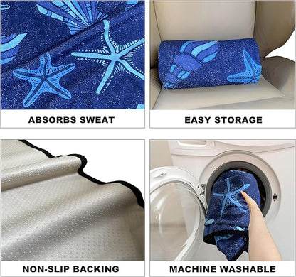 Car Seat Covers 1 Pack Waterproof Towel Car Seat Cover Universal Fit for Most Trucks SUV Fitness Athletes Pets Gym and Water Sport,Conch Shells Starfish