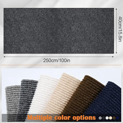 Cat Scratch Pad - 100" x 15.8" Trimmable Self-Adhesive Cat Scratch Furniture Protector, Sisal Cat DIY Climbing Couch Protector for Scratch Post Cat Tree Replacement Indoor (Dark Gray)