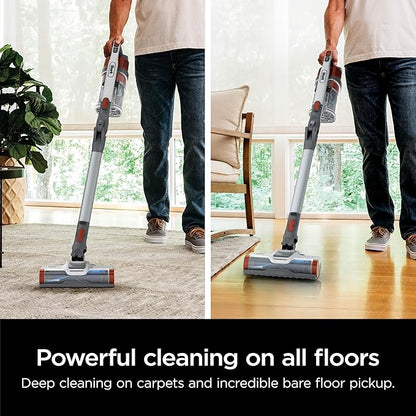 Shark Pet Pro Cordless Stick Vacuum with MultiFLEX, HEPA Filter, Lightweight, Powerful Suction, 40min Runtime, Removable Hand Vacuum, Includes Crevice Tool & Dusting Brush, UZ351H (Renewed)