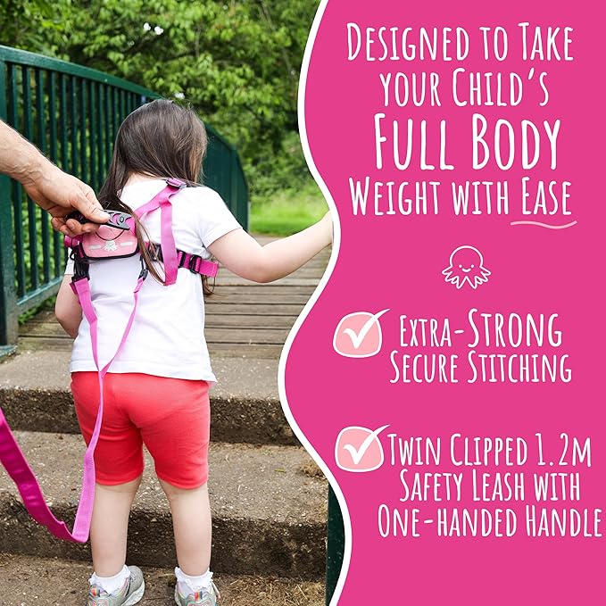 Hobble De Hoo Autism Safety Harness with leash for Kids 2–7 | Walking Safety Vest with Grab Handles for Wandering Prevention
