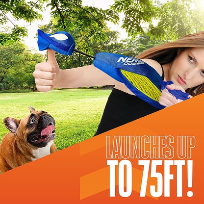Nerf Dog Large Nylon Launching Duck/Blue/Green