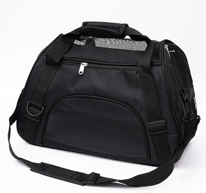 MuchL Pet Carrier Soft-Sided Carriers for Cat Carriers Dog Carrier for Small Medium Cats Dogs Puppies Pet Carrier Airline Approved Cat Dog Pet Travel Carrier (Small, Black)