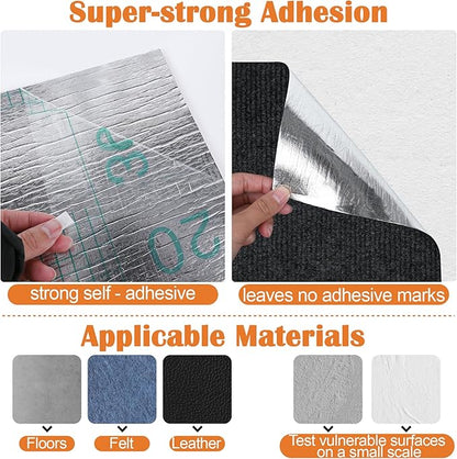Cat Scratch Furniture Protector - 158" x 13.8" Trimmable Self-Adhesive Cats Claws Scratch Pads, DIY Cat Climbing Couch Protector for Scratch Post Cat Tree Replacement Indoor (Black)