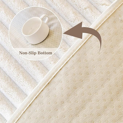 MYSKY HOME 100% Waterproof Couch Cover, Couch Covers for Sofa, Non Slip Couch Covers for 2 Cushion Sofa Pet Friendly, Sofa Covers Washable Slipcovers Dog Couch Cover Protector, Off White, 35"x63"