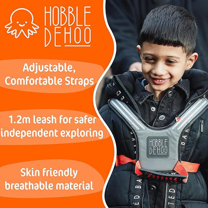 Hobble De Hoo Autism Safety Harness with leash for Kids 2–7 | Walking Safety Vest with Grab Handles for Wandering Prevention