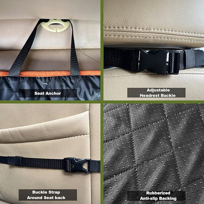 Femuar 2 Packs Car Front Seat Cover for Dogs, Waterproof Pet Car Seat Protector, Nonslip Scratch-Proof Dog Seat Cover for Cars, Trucks & SUVs