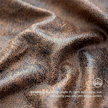 Yates Home PU Leather Couch Sofa Cushion Slipcover Elastic Chair RV Seat Covers Loveseat Sofa Furniture Protector Slip Cover for Seater Replacement in Living Room(Sofa, Brown)