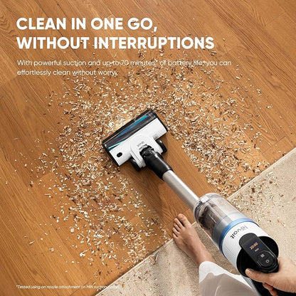 LEVOIT AERO Cordless Vacuum with Auto-Empty Station, HyperPulse Technology, Anti-Tangle Brush, 5-Stage Filtration, HEPA Filter, Up to 70 Minutes, Powerful Suction for Pet Hair, Carpet, Hard Floor