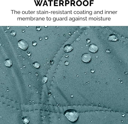 Furhaven Waterproof & Non-Slip Queen Size Mattress Cover Protector for Dogs & Cats, Washable, For Beds, Couches, & Car Seats - Quilted Twill Blanket Mattress Cover - Nile Blue, Large/Queen Size
