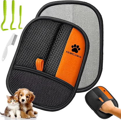 Pet Hair Remover Glove for Dogs & Cats – Newly Upgraded 2026 Version, Electrostatic Reusable Fur Remover Mitt for Couch, Carpet, Furniture, Car Seats & Clothes