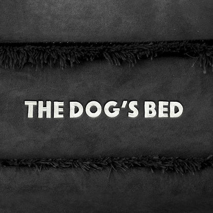 The Dog’s Bed Orthopedic Memory Foam Dog Bed with Bolsters for Medium Dogs, Waterproof Washable Cover, Anti-Slip Base, Calming Surface – CertiPUR-Certified Foam, Fur Fabric, Black Fur, Medium