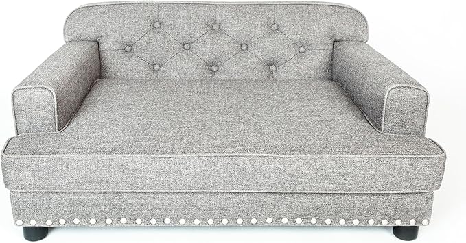 Design59 Premium Large Dog Sofa Bed, Holds 160 Lbs, 38 inch. Luxury Dog Bed with Removable Washable Performance Fabric Cushion for Comfort Sleep, Joint Support for Different Pet Sizes
