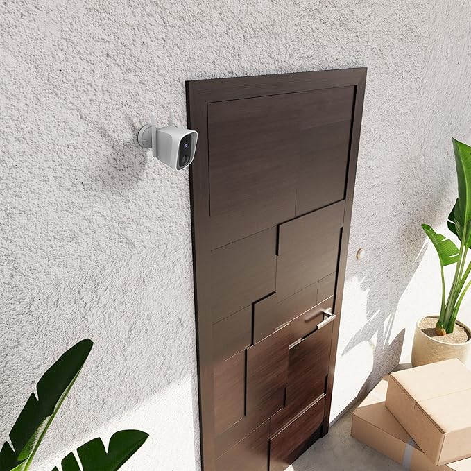Feit Electric Smart Outdoor Wireless Security Camera, 2K HD Video, Battery Powered or Solar-Ready, Advance Motion Detection, 2.4GHz Wi-Fi, 30ft. Night Vision, 2-Way Audio with Micro SD Card Storage