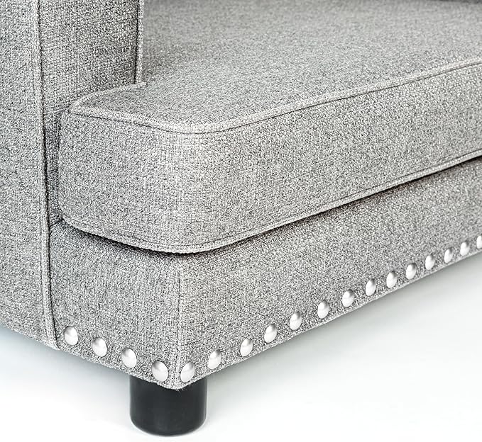Design59 Premium Large Dog Sofa Bed, Holds 160 Lbs, 38 inch. Luxury Dog Bed with Removable Washable Performance Fabric Cushion for Comfort Sleep, Joint Support for Different Pet Sizes