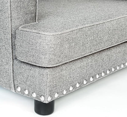 Design59 Premium Large Dog Sofa Bed, Holds 160 Lbs, 38 inch. Luxury Dog Bed with Removable Washable Performance Fabric Cushion for Comfort Sleep, Joint Support for Different Pet Sizes