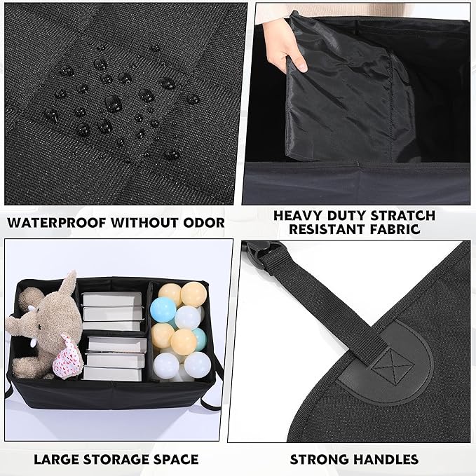 HOMBYS Back Seat Extender for Dogs,Dog Car Seat Cover with Storage Car Organizer,Dog Car Seat Extender with Storage for Front or Back Seat,Waterproof Scratch Proof Cover for Cars Trucks and SUVs,Small