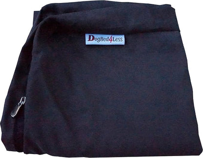 Dogbed4less Orthopedic Gel Memory Foam Pet Dog Bed, Waterproof Liner with External Microsuede Cover and Bonus Antislip Cover (Microsuede Espresso, 35"X20"X4" Inches)