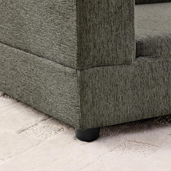 56.5" Dog Sofa Couch for Medium and Large Dogs with Backrest and Armrest, Memory Foam Dog Sofa Bed, Modern Elevated Pet Couch Bed with Legs for Dogs, Dark Grey