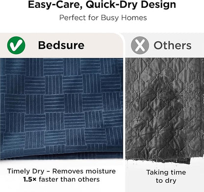 Bedsure Waterproof Couch Cover for Dogs Washable - Waterproof Blanket for Large Dogs Couch Sofa Cozy, Lightweight Furniture Protector for Pet Cat Quick Drying Puppy, Navy, 40x50IN