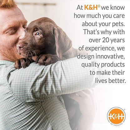 K&H Pet Products Lectro-Kennel Heated Outdoor Dog Pad, Durable Rigid ABS Plastic Waterproof Heated Pad for Dog & Cat Houses Outdoor, Washable Cover, Safety Listed - Medium 22.5 X 16.5in Black 60W