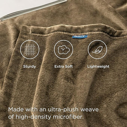 Bedsure GentleSoft Fleece Blankets Queen Size Camel - Bed Blanket Soft Lightweight Plush Fuzzy Cozy Luxury Microfiber, 90x90 inches