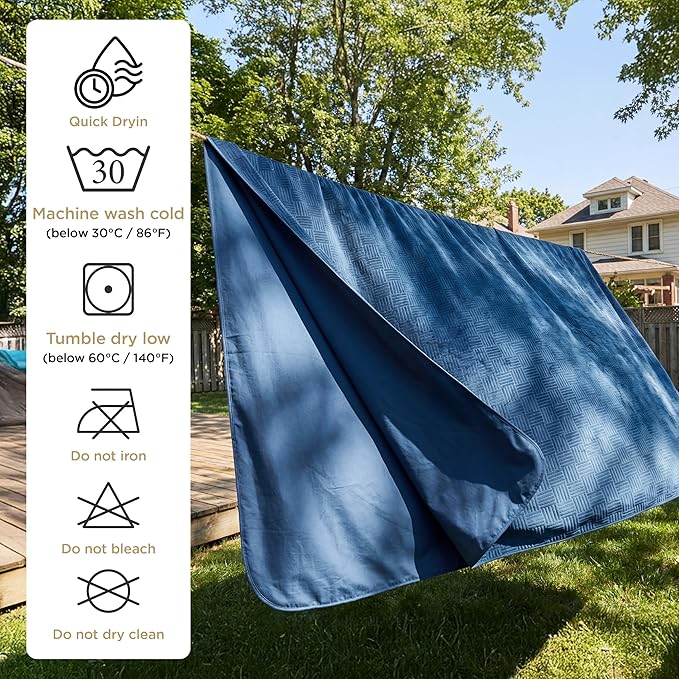 Bedsure Waterproof Bed Cover for Dogs Washable - Waterproof Blanket for Twin Bed Couch Sofa Cozy, Lightweight Furniture Protector for Pet Cat Quick Drying, Navy, 68x82IN