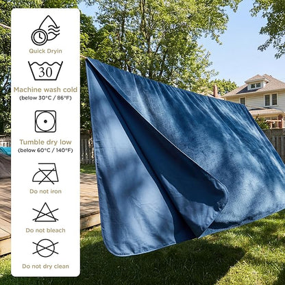 Bedsure Waterproof Bed Cover for Dogs Washable - Waterproof Blanket for King Bed Couch Sofa Cozy, Lightweight Furniture Protector for Pet Cat Quick Drying, Navy, Cal King，82x120IN