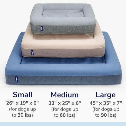 Casper Dog Bed, Plush Memory Foam, Large, Sand, 35.0"L x 45.0"W x 7.0"Th