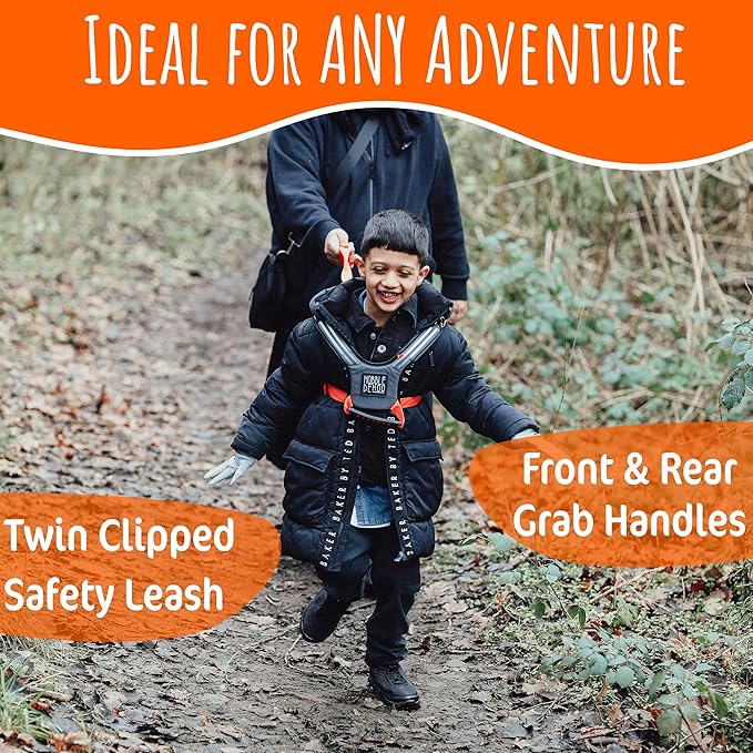 Hobble De Hoo Autism Safety Harness with leash for Kids 2–7 | Walking Safety Vest with Grab Handles for Wandering Prevention