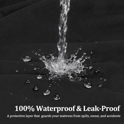 Catalonia Waterproof Blanket for Bed, Reversible Fleece Couch Sofa Furniture Protector, Leak Proof Dog Blankets, Black