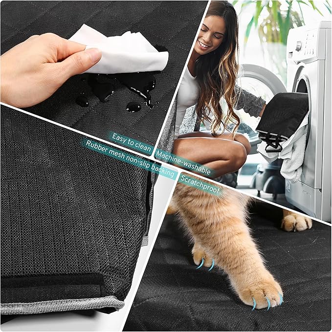 Dog Car Seat Cover for Back Seat Compatible with Ford F150 F-150 F250 Truck Lariat King Ranch Platinum XL XLT Limited Raptor Accessories 2000-2026, Waterproof Pet Bench Rear Seat Covers