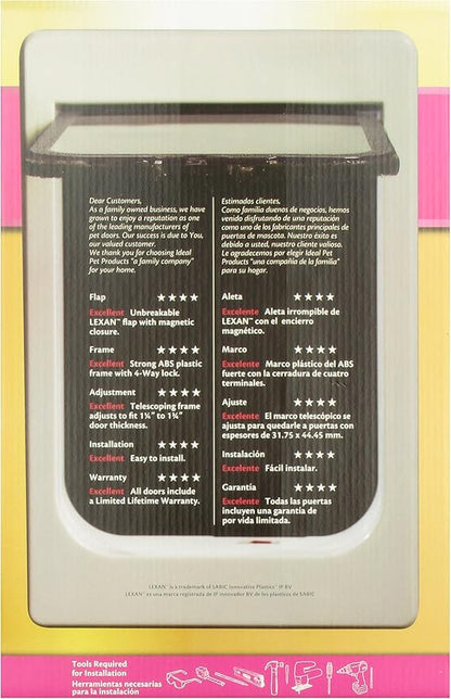 Ideal Pet Products Chubby Kat Door, Plastic, Large, 7.5" x 10.5" Flap Size