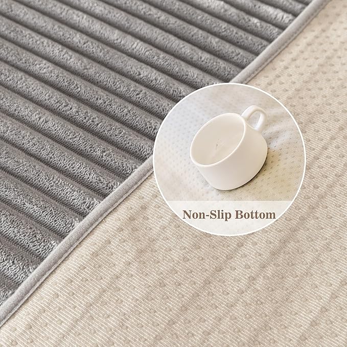 MYSKY HOME 100% Waterproof Couch Cover, Couch Covers for Dogs Washable, Non Slip Couch Covers for 2 Cushion Sofa Pet Friendly, Sofa Covers Furniture Protector, Dog Bed Cover, Light Grey, 35"x63"