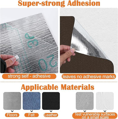 Cat Scratch Furniture Protector - 78.7" x 17" Trimmable Self-Adhesive Cats Claws Scratch Pads, DIY Cat Climbing Couch Protector for Scratch Post Cat Tree Replacement Indoor (Brown)