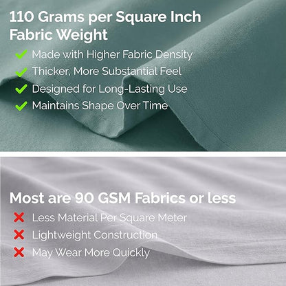 Southshore Fine Living, Inc. 21-Inch Extra Deep Pocket Queen Sheets, 6 Piece Queen Sheet Set Deep Pocket, Pet Hair Resistant Microfiber Fitted Sheet, Blue Pillow Cases Set of 4, Steel Blue Sheets