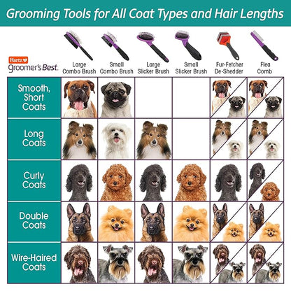 Hartz Groomer's Best Small Slicker Brush for Cats and Small Dogs, Black/Violet, 1 Count (Pack of 3)