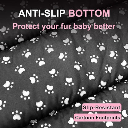 Dog Bed Mat, Reversible Dog Crate Pad with Washable Kennel Mat and Soft Foam, Flat Pet Bed for Dogs & Cats, for Crates Carriers & Travel (Pink, 28" L*16" W*1.5" Th)