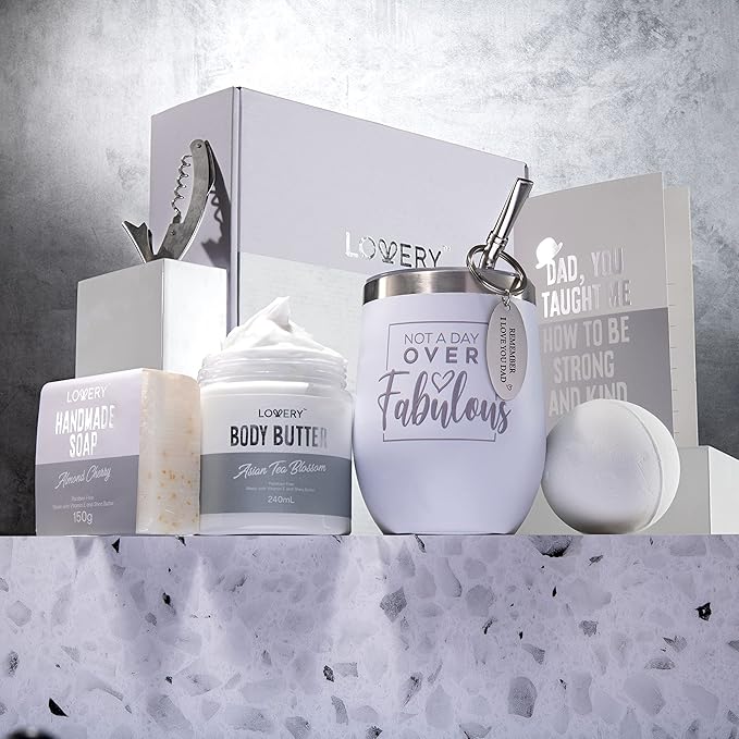 Gift for Dad, Personalized Gifts for Men, Birthday Funny Thank You Gifts for Him, Men, Husband, Father, Dad, Boss, Brother, Boyfriend, Uncle, Unique Spa Gift Set with w/ Tumbler, Self Care