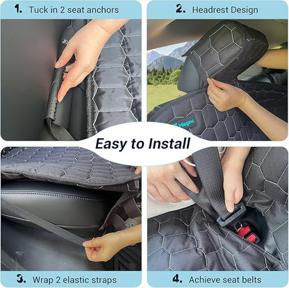 Meginc Dog Seat Covers for Tesla Model Y, Heavy Duty Bench Seat Cover with Headrest for Model Y, Non Slip Waterproof Back Seat Cover for Cars Armrest Compatible Car Seat Protector for Kids and Dogs