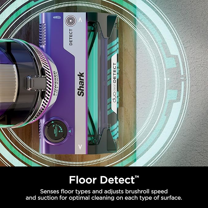 Shark POWERDETECT Upright Vacuum Cleaner with HEPA Filter, Heavy Duty Vacuum with Powerful Suction for Pet Hair Pickup, DuoClean Technology, Powered Lift-Away, Ideal for Carpets & Hardfloors, AZ4002